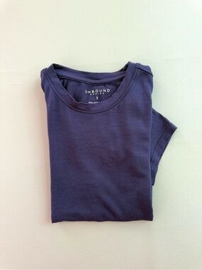 Unbound Merino Wool Women's Slim Fit Crew Neck T‑Shirt Navy Blue SMALL - SLIM